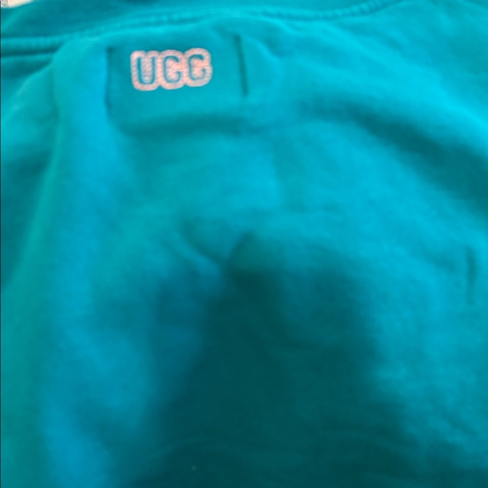 UGG-Tenley Cropped Puff Sleeve Sweatshirt-Flood Green - Picture 2 of 3